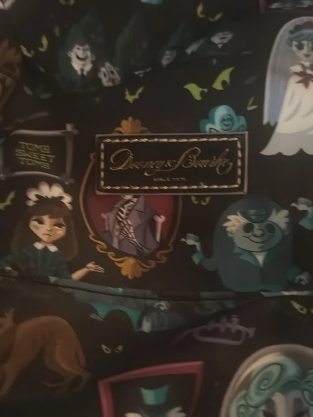 Dooney & Bourke Black Multicolor Haunted Mansion Print Backpack